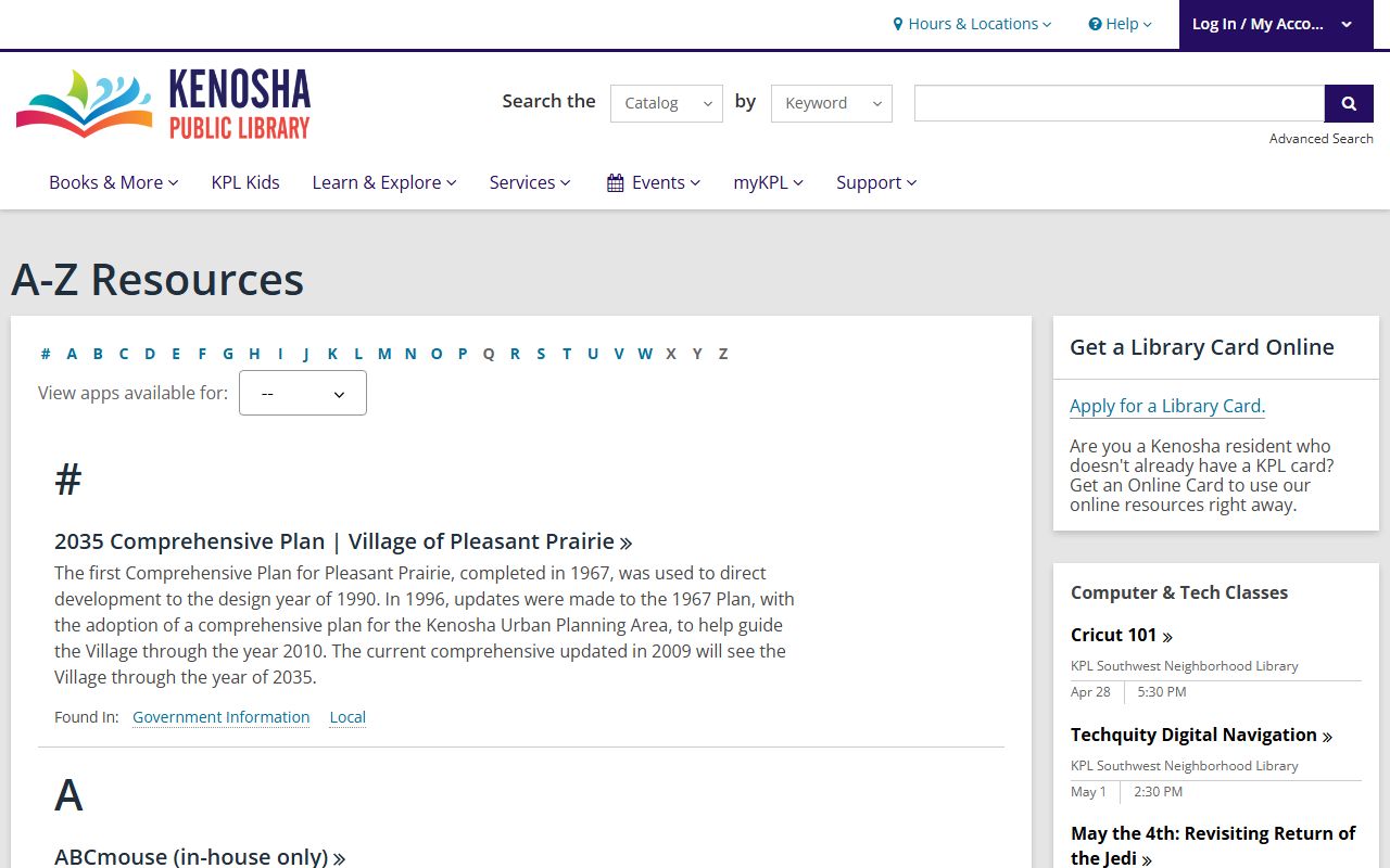 Kenosha genealogy records at the public library