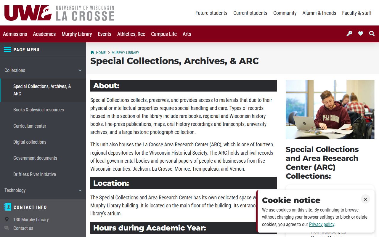 La Crosse genealogy records at UW-La Crosse Murphy Library