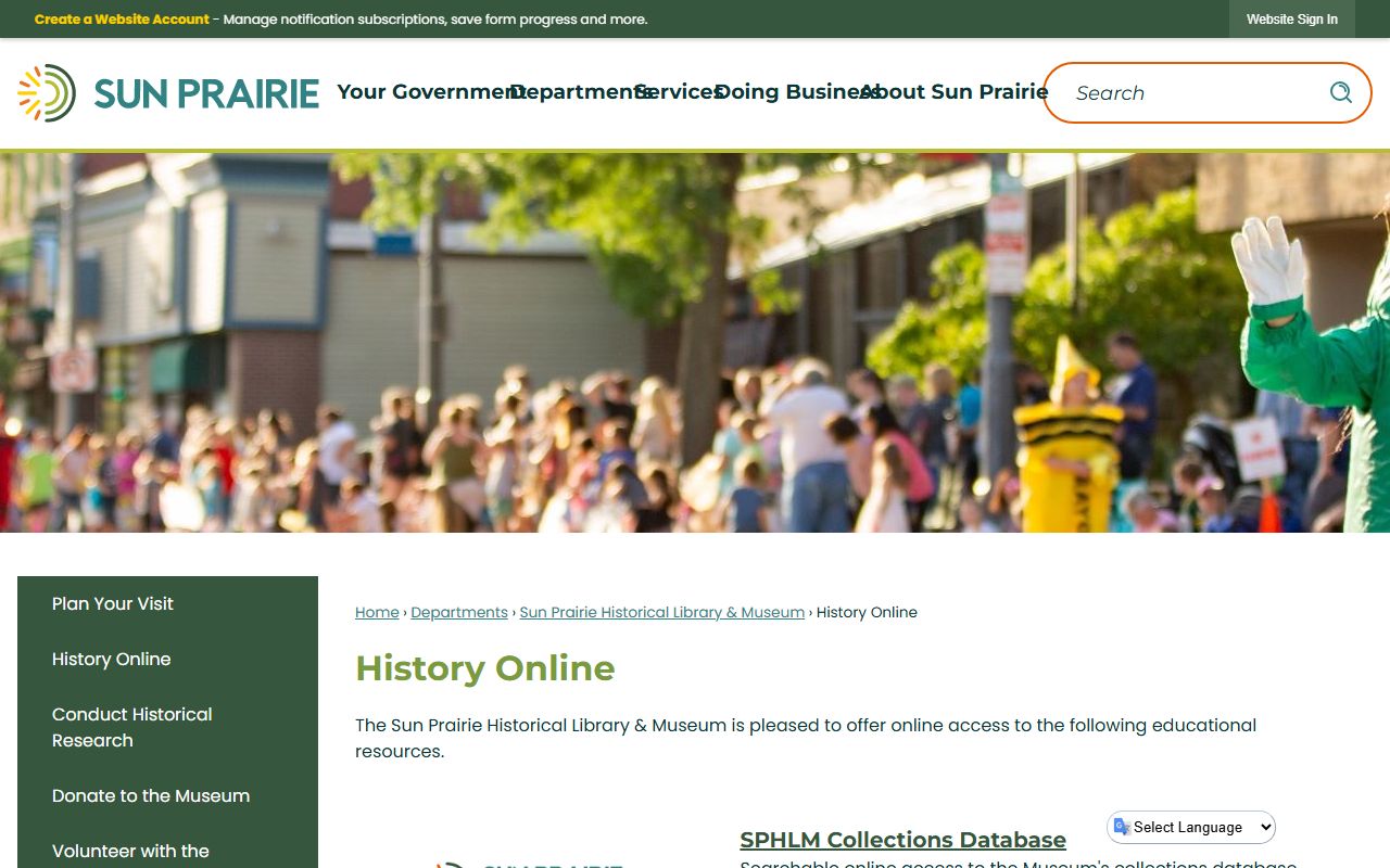 Sun Prairie genealogy records at the historical library museum