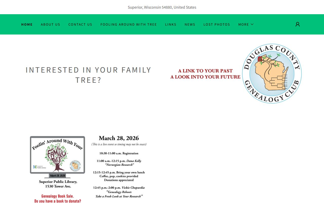 Douglas County genealogy records at the Douglas County Genealogy Club