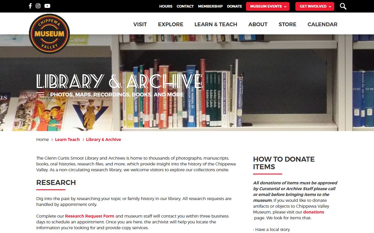 Eau Claire County genealogy records at the Chippewa Valley Museum Research Library