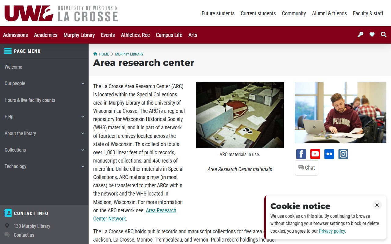 La Crosse County genealogy records at the UW-La Crosse Area Research Center