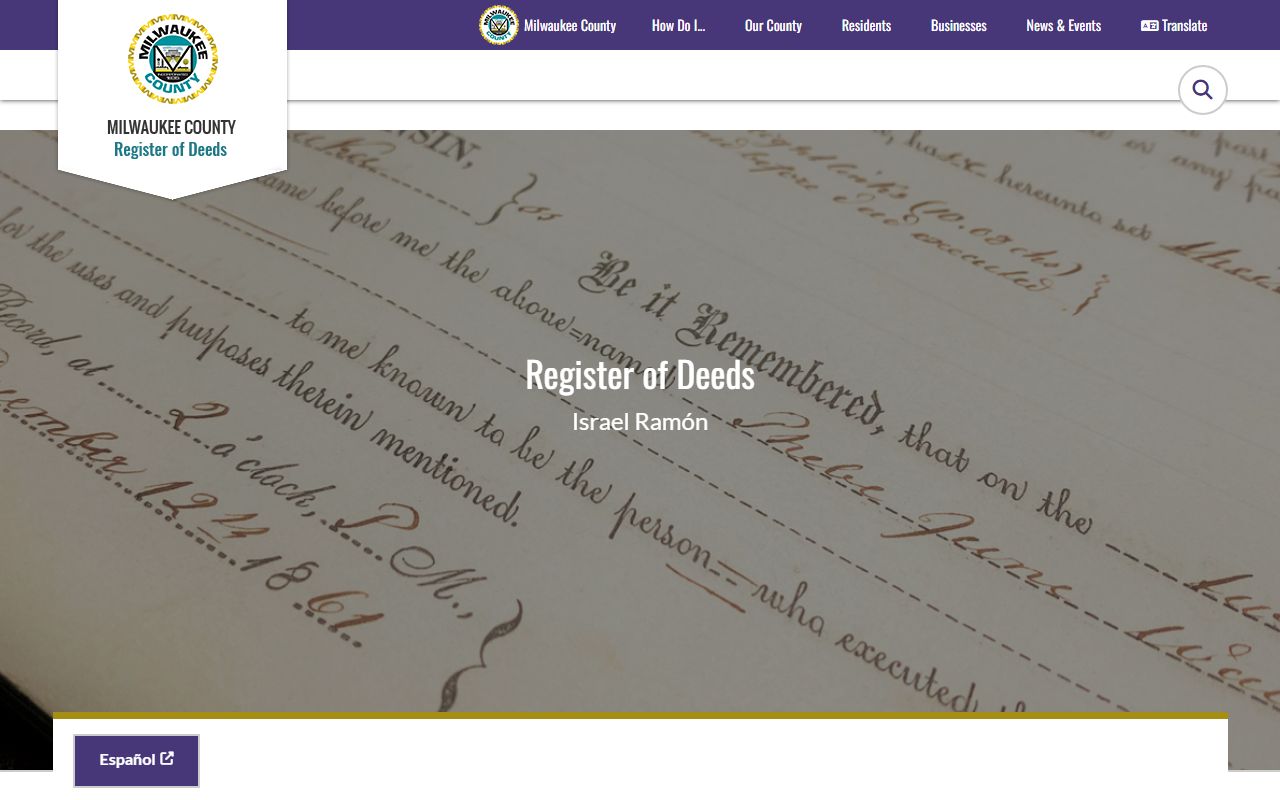 Milwaukee County genealogy records at the Register of Deeds