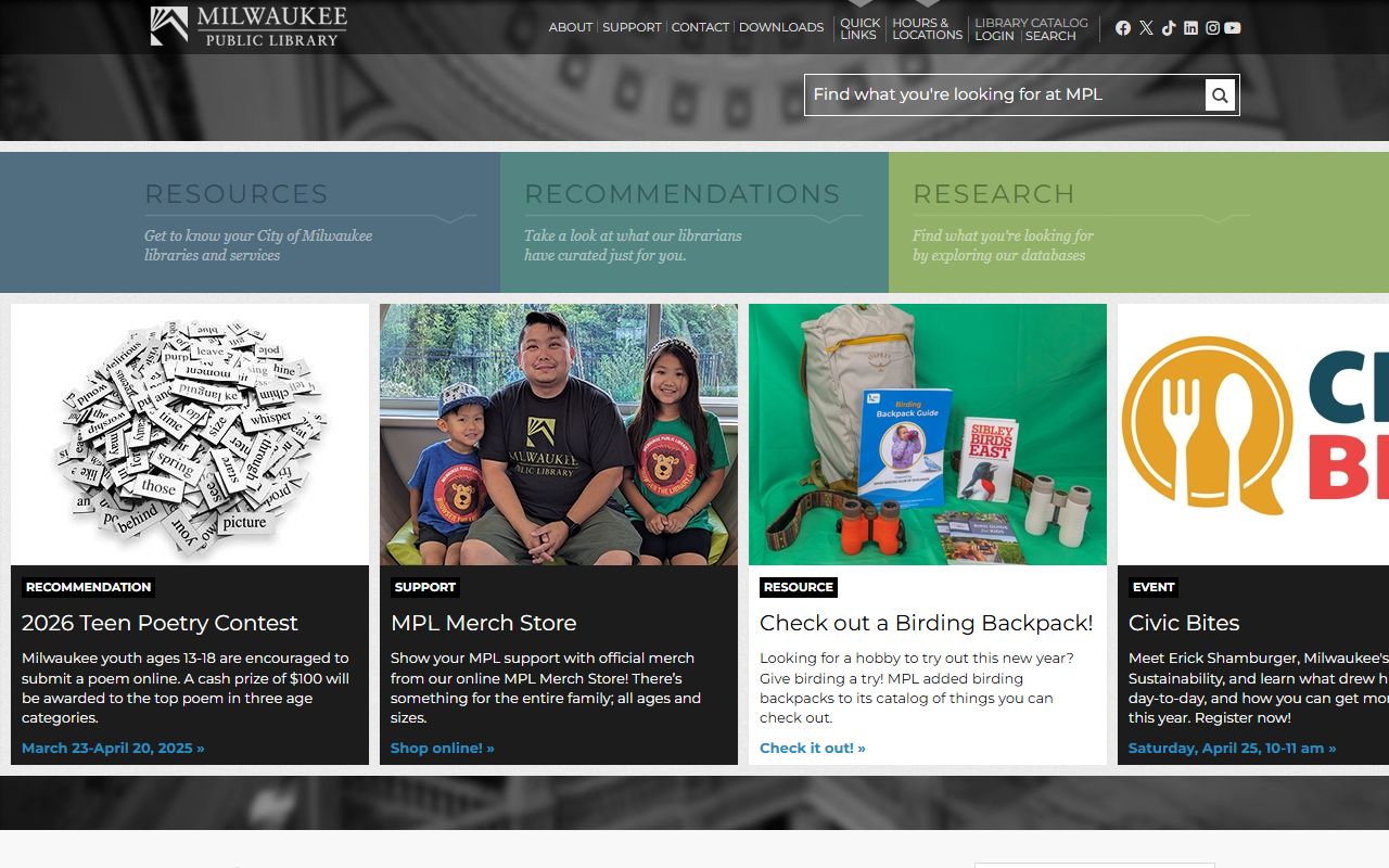 Milwaukee County genealogy records at the Milwaukee Public Library