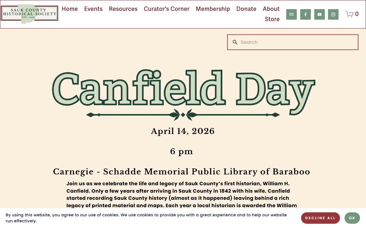 Sauk County genealogy records at the Historical Society