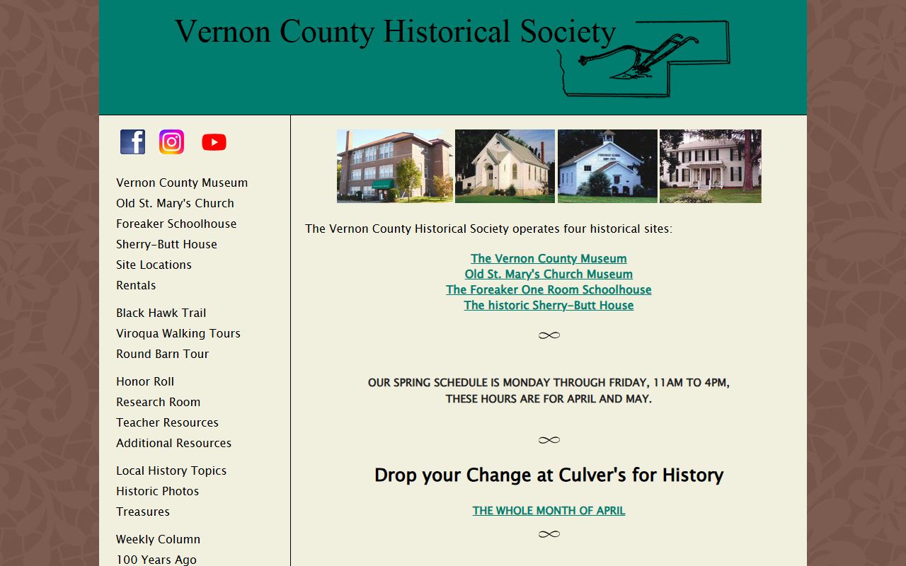 Vernon County genealogy records at the Vernon County Historical Society