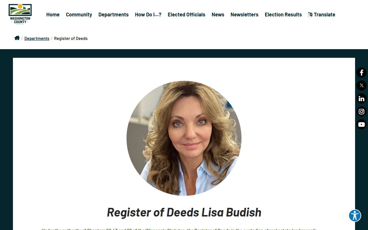 Washington County genealogy records at the Register of Deeds