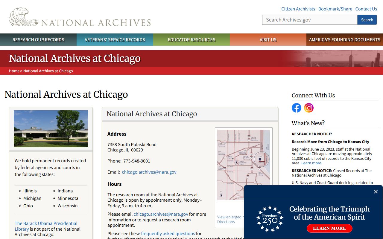 Wisconsin genealogy records supported by the National Archives at Chicago