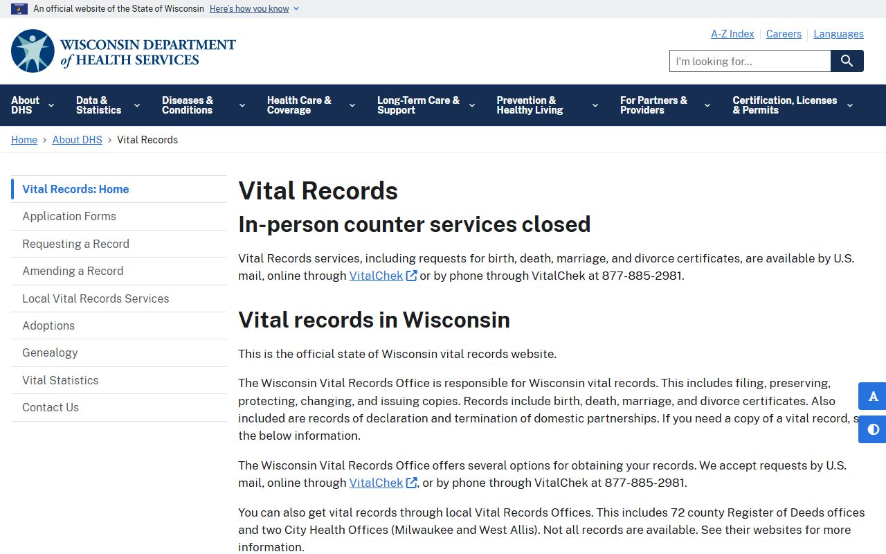 Wisconsin genealogy records with Wisconsin vital records support